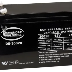 American Hunter DE30020 HR Rechargeable Battery  Black 12 Volt 7 AMP
