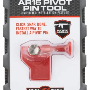 Real Avid AVAR15PPT Pivot Pin Tool Red Polymer Rifle for AR-15 Includes Detent Plunger, Large Pin, & Install Tool