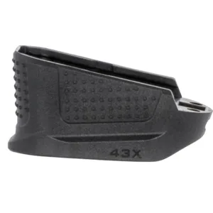 Strike Industries EMPG43XBK Enhanced Magazine Plate  made of Polymer with Black Finish & Extra Gripping Surface for Glock 43X Magazines (Adds 2rds)