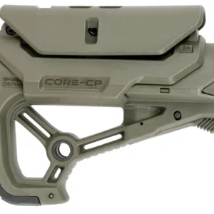 FAB Defense FXGLCORECPG GL-Core CP Buttstock for AR-15/ M4 w/Adjustable Cheek-Rest OD Green Fiberglass Reinforced Polymer