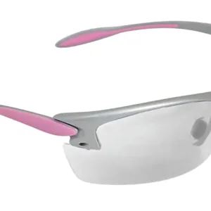 Radians PG0810CS Ladies Range Eyewear Women Clear Lens Gray with Coral Accents Frame