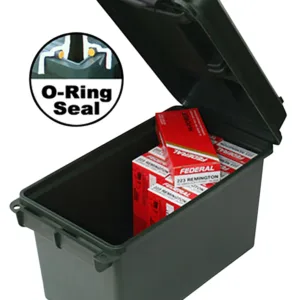 MTM Case-Gard AC50C40 Ammo Can  50Cal Rifle Black Polypropylene