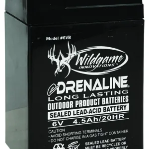Wildgame Innovations WGIWGIBT0013 Edrenaline Rechargeable Battery Black 6.0 Volts 4.5 mAh