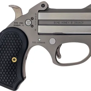 Bond Arms BAHB Honey B  380 ACP 2rd Shot 3" Matte Stainless Steel Frame, Black Extended B6 Resin Grips