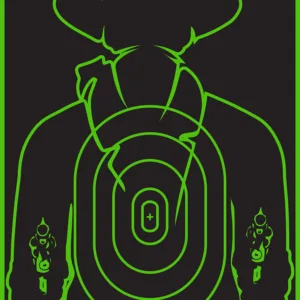 TruGlo TG16A6 Tru-See Gunslinger Target Self-Adhesive Heavy Paper Black/Green 12"x18" Cowboy 6 Pack