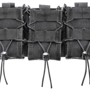 High Speed Gear 45DD00BK TACO Double Decker Shingle Black Nylong, Triple Shingle (3 Rifle/3 Pistol Mags), Fits MOLLE