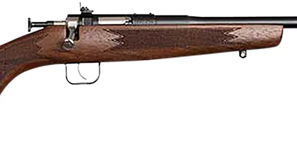 Crickett 00002 Deluxe The Original Youth Deluxe Single Shot 16.10" Blued Tapered Barrel, Blued Steel Receiver, Fixed American Walnut Stock, EZ Loader