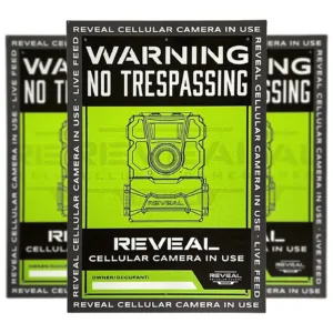 Tactacam/reveal S1 No Trespassing  Sign Durable Plastic