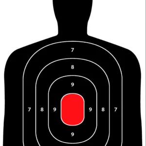 Pro-Shot SILH8PK SplatterShot  Hanging Heavy Paper 12" x 18" Black/Red 8 Pack