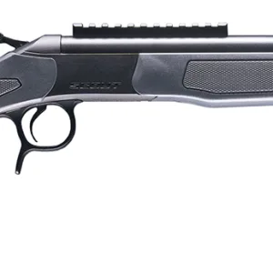 CVA CR4446 Scout  Compact 300 Blackout 1rd 16.50" Blued Threaded Barrel, Blued Receiver w/Picatinny Rail, Adj Comb & LOP Black/Gray Synthetic Stock