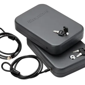 SnapSafe 75201 Lock Box  Large Key Entry Black Steel 9.50" L x 6.50" W x 1.75" D 2pk