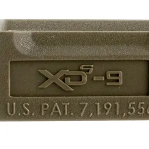 Springfield Armory XDS5901MFDE Backstrap Sleeve  made of Polymer with Flat Dark Earth Finish & 1 Piece Design for 9mm Luger Springfield XD-S with #1 Backstrap & 3.30" Barrel