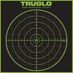 TruGlo TG10A12 Tru-See Grid Self-Adhesive Heavy Paper Black/Green 12"x12" Bullseye 12 Pack