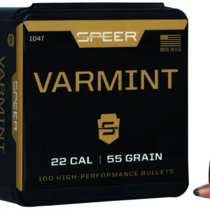 Speer 1047 Varmint  22Cal 55gr Jacketed Soft Point 100 Per Box/5 Case
