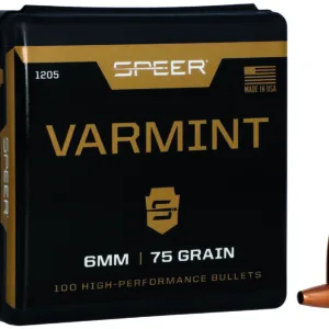 Speer 1205 Varmint  6mm 75gr Jacketed Hollow Point 100 Per Box/5 Case