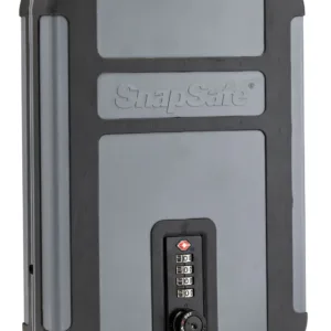 SnapSafe 75241 TrekLite Lock Box XL Combination Entry Gray Polycarbonate Holds 1 Handgun 10" W x 7" H x 2" D