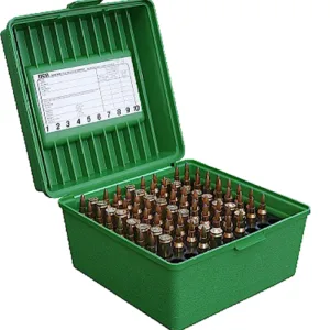 MTM Case-Gard R10010 Deluxe Ammo Box Round Handle Rifle Green Polypropylene 100rd