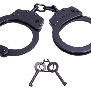 Uzi Accessories UZIHCCB Handcuffs Chain Black Stainless Steel Includes 2 Keys