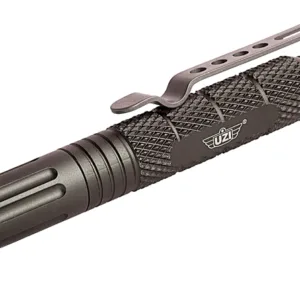Uzi Accessories UZITACPEN6GM Tactical Pen  Gun Metal Aluminum 6" Features Glass Breaker/Cuff Key