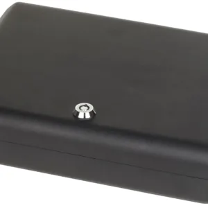 Bulldog BD1128 Pesonal Vault  Large Key Entry Black Steel Holds 1 Handgun 11" H x 8.50" W x 2.25" D