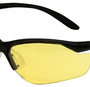 Howard Leight R01536 Uvex Vapor II Shooting Glasses Adult Amber Lens Anti-Fog Polycarbonate Black Frame