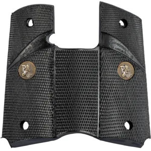 Pachmayr 02545 Signature Grip Wraparound Checkered Black Rubber for Colt Officer