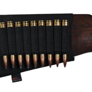 GrovTec US Inc GTAC81 Buttstock Cartridge Holder  Elastic 9rd Rifle Buttstock Mount