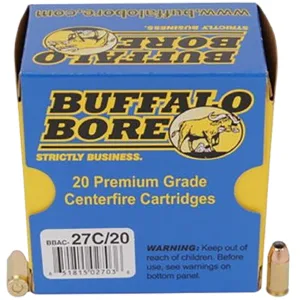 Buffalo Bore Ammunition 27C20 Personal Defense Strictly Business 380ACP +P 90gr Jacketed Hollow Point 20 Per Box/12 Case