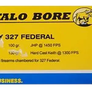 Buffalo Bore Ammunition 37B20 Heavy Strictly Business 327Federal Mag 130gr Hard Cast 20 Per Box/12 Case