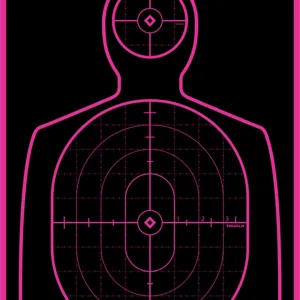 TruGlo TG13P6 Tru-See Handgun Target Self-Adhesive Heavy Paper Black/Pink 12"x18" Silhouette 6 Pack