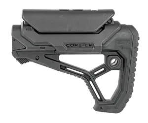 FAB DEF AR15 STOCK W/CHEEK REST BLK