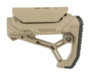 FAB DEF AR15 STOCK W/CHEEK REST TAN