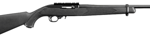RUGER 10/22 TACTICAL 22LR - BLUED BLACK SYN W/FLASH HIDER