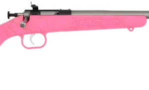 CRICKETT RIFLE G2 22LR PINK - SYNTHETIC/GOLD WEB STAINLESS
