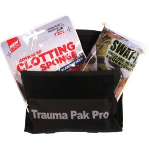 TRAUMA PACK PRO WITH QUIKCLOT & SWAT-T - BLACK
