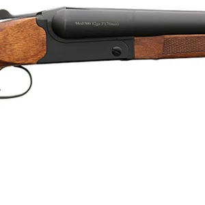 Chiappa Firearms 930360 500 Field 12 Gauge Break Open 3" 2 20" Black Side By Side Barrel, Black Steel Receiver, Fixed Walnut Wood Stock