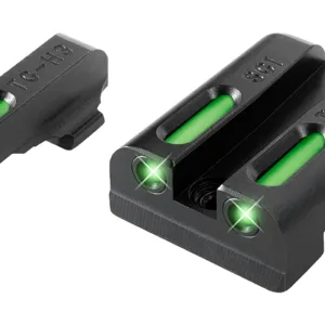TruGlo TG13SG1A TFX  Black | Green Tritium & Fiber Optic White Outline Front Sight Green Tritium & Fiber Optic Rear Sight