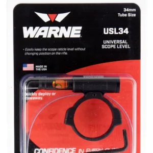 Warne USL34 Universal Scope Level  34mm Tube Diameter Universal Aluminum Black