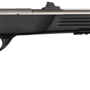 Crickett KSA796 Hunter Adult 22 WMR 1rd 9" Threaded Single Shot Stainless Barrel, Black Synthetic Grips