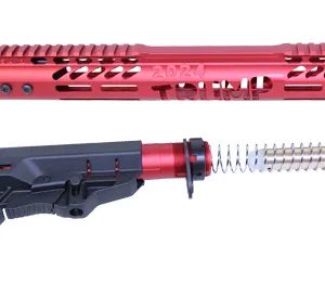 GUNTEC AR15 TRUMP SERIES - FURNITURE SET ANODIZED RED
