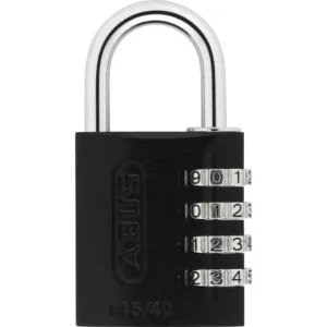COMBINATION LOCK 145 - 4-DIAL, BLACK