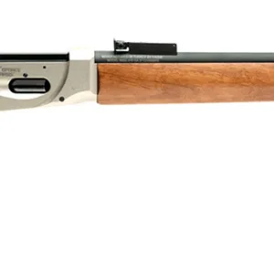 Gforce Arms GFLVR410NKL Saddlehorn  Full Size 410 Gauge Lever 2.50" 9+1 24" Black Steel Barrel, Nickel Aluminum Receiver, Fixed Turkish Walnut Wood Stock, Right Hand